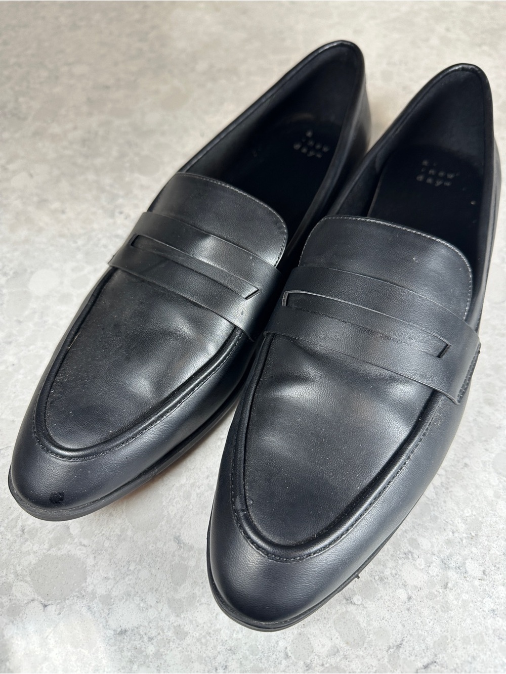 a new day Black Leather Women's Penny Loafers
